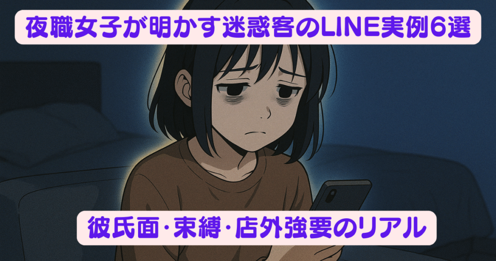 夜職女子が明かす迷惑客のLINE実例6選