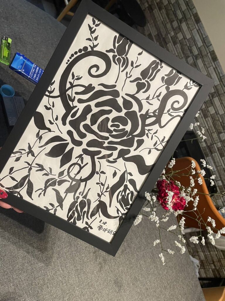 薔薇の絵画